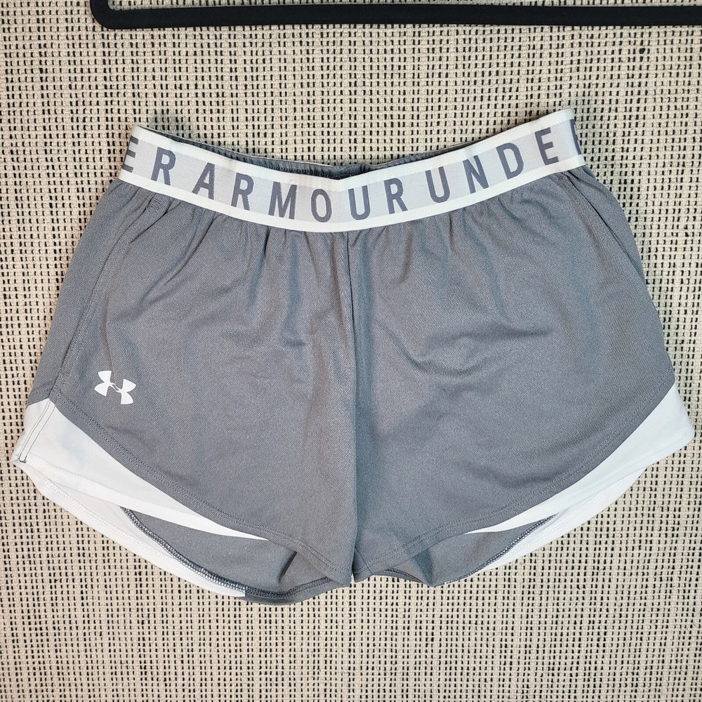 Under Armour Women's Athletic Shorts Gray and White‎ Size XS/S See Measurements